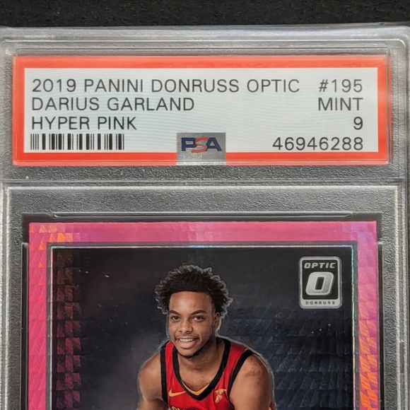 2019 Panini Donruss Optic Darius Garland Hyper Pink #195 Rookie RC PSA 9 MINT - Picture 2 of 6